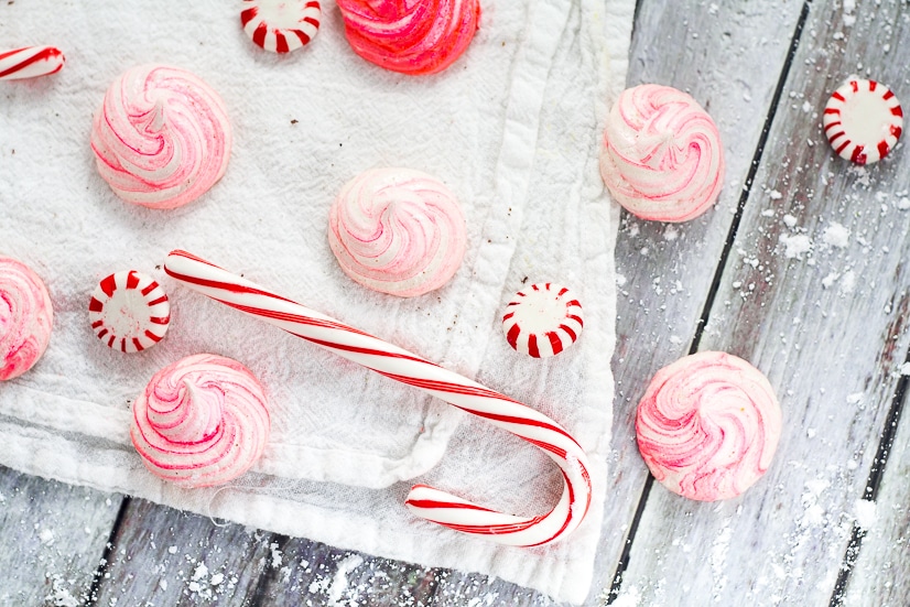 Peppermint Meringues Recipes - Easy and light Peppermint Meringues make a delicious and festive addition to your holiday table or your Christmas cookie exchange.