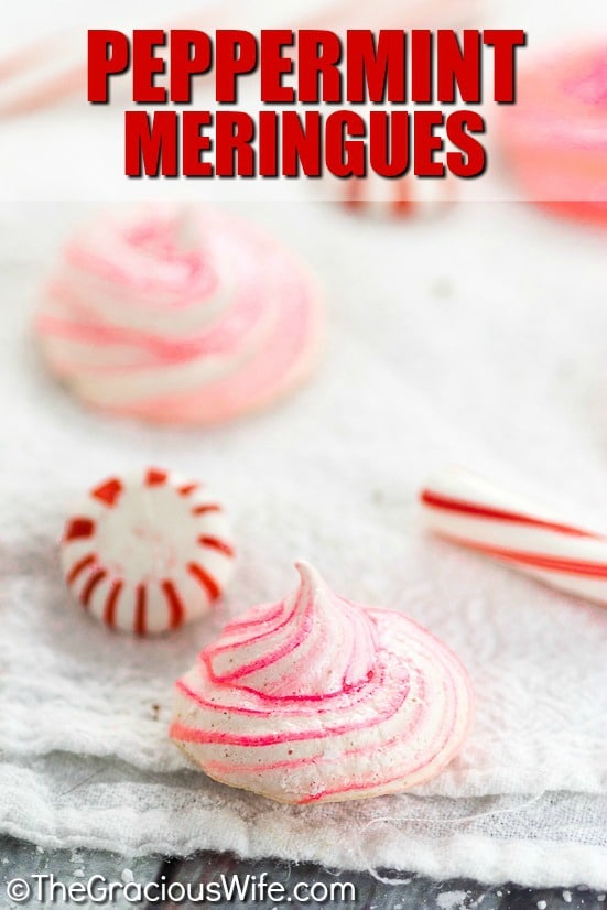 Peppermint Meringues Recipes - Easy and light Peppermint Meringues make a delicious and festive addition to your holiday table or your Christmas cookie exchange.