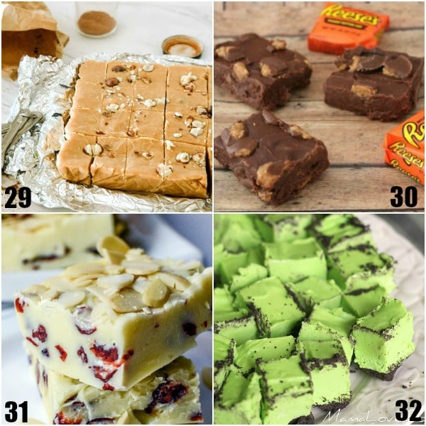 64 Fudge Recipes - These 64 Fudge Recipes are the BEST out there with classic favorites like old fashioned chocolate or peanut butter, Christmas originals, cookies and cream, maple, and many more delicious originals! Fudge recipes for everyone to enjoy and even give as gifts!