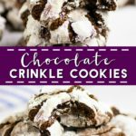 Chewy fudgy Chocolate Crinkle Cookies are pretty and easy to make. They're rich and decadent and are perfect for cookie exchanges!