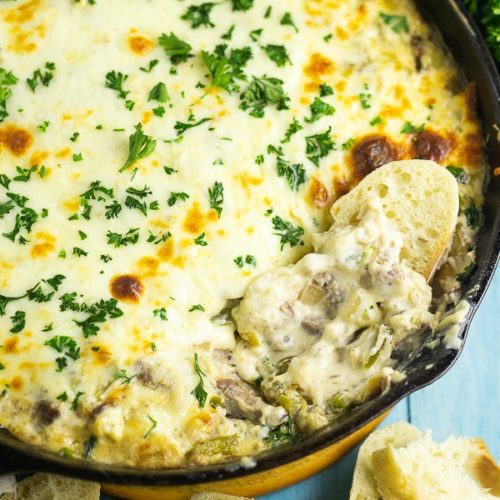 Philly Cheesesteak Dip Recipe The Gracious Wife