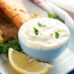 Make this creamy, tangy Homemade Tartar Sauce recipe in just 5 minutes with simple pantry ingredients. It will go perfectly with your favorite fish or seafood. Tangy fresh squeezed lemon and zesty dill relish make this sauce amazing!