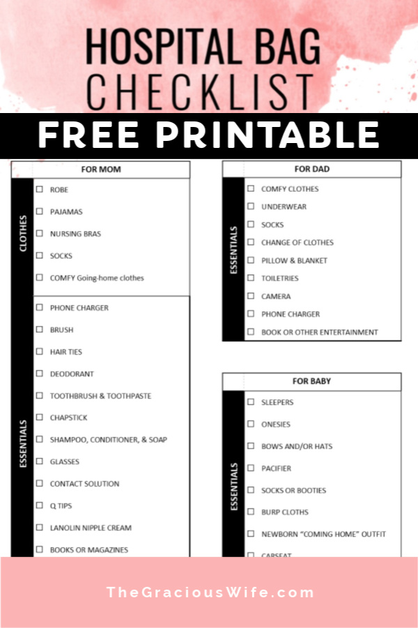 Hospital Bag Checklist - What You Really Need for Both Mom AND Baby