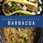 This easy recipe for Chipotle Barbacoa is earthy, spicy, and full of authentic flavor. It is so easy to make, simmered to juicy perfection in the slow cooker.