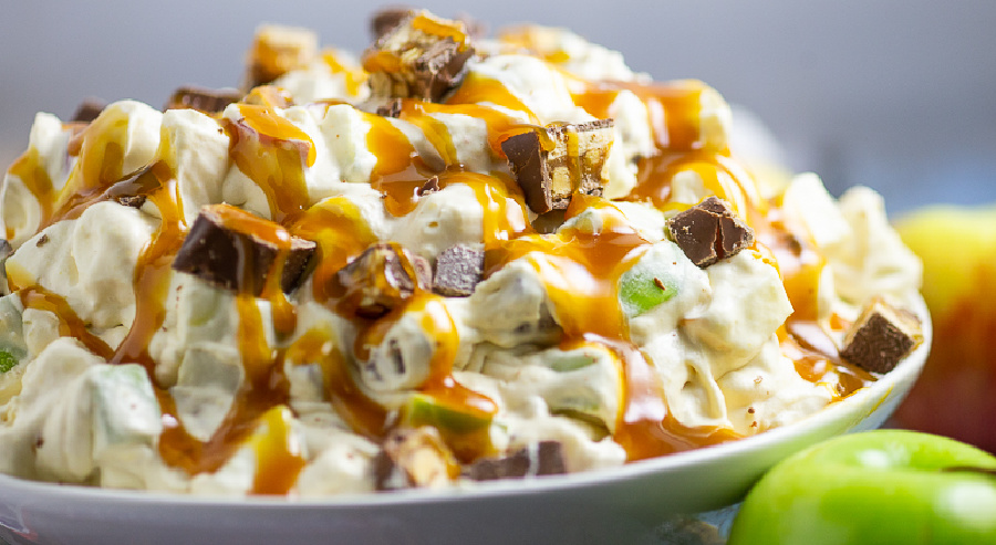 Snickers Caramel Apple Salad Recipe - The Gracious Wife