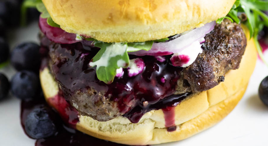 Spicy Blueberry Burgers Recipe