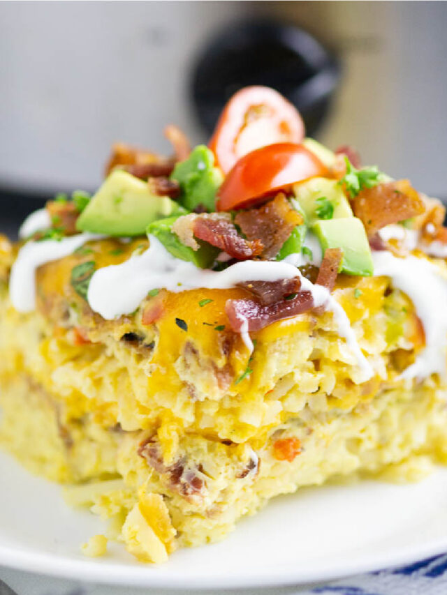 Overnight Crockpot Breakfast Casserole Easy & CrowdPleasing The