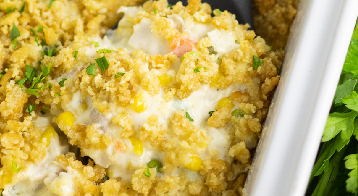 Ritz Cracker Chicken Casserole - The Gracious Wife