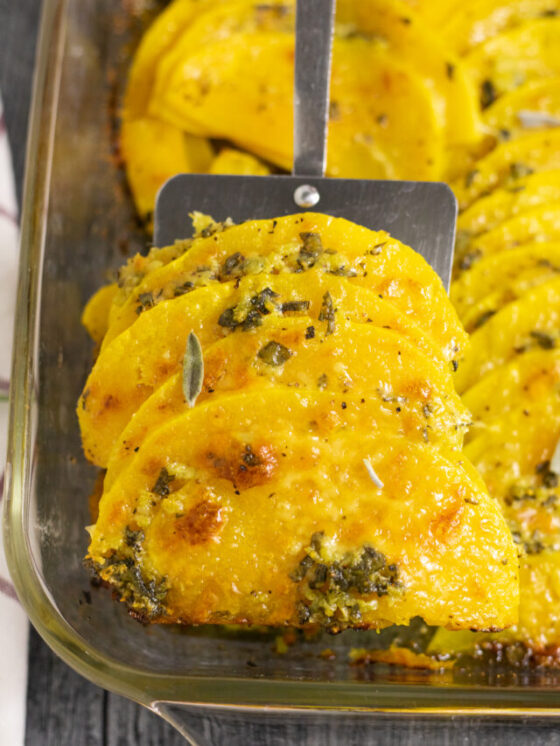 Baked Butternut Squash with Garlic Sage Butter: Cozy Fall Side